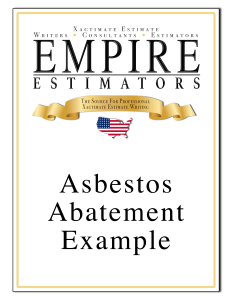 Xactimate Estimate Asbestos Sample