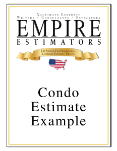 Xactimate Estimate Condo Sample