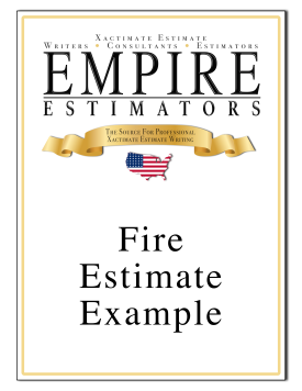 Fire Xactimate Estimate Example Cover