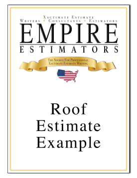Roof Xactimate Estimate Cover
