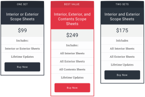 Xactimate Scope Sheet Pricing